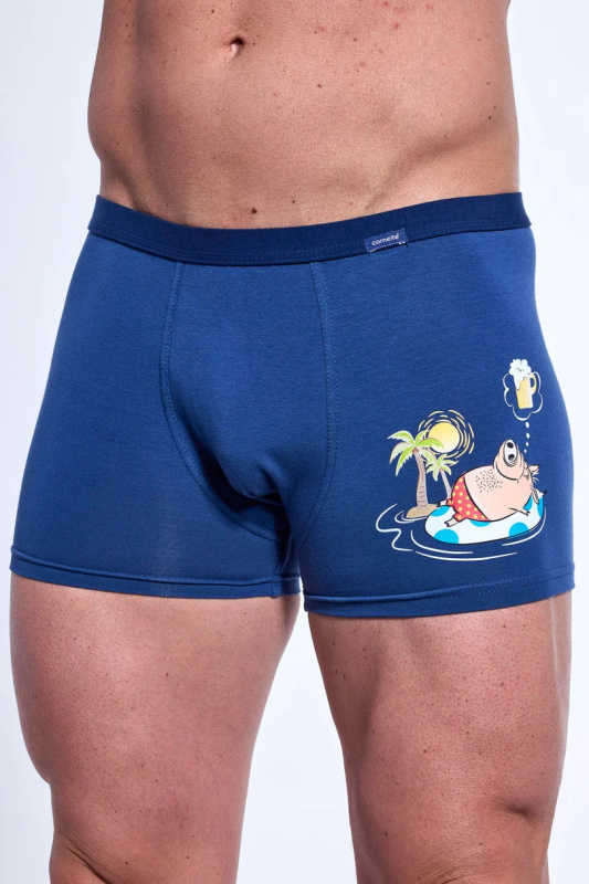 Boxerky Cornette Tattoo 280/244 "Piglet" Barva: Modrá, Velikost: M