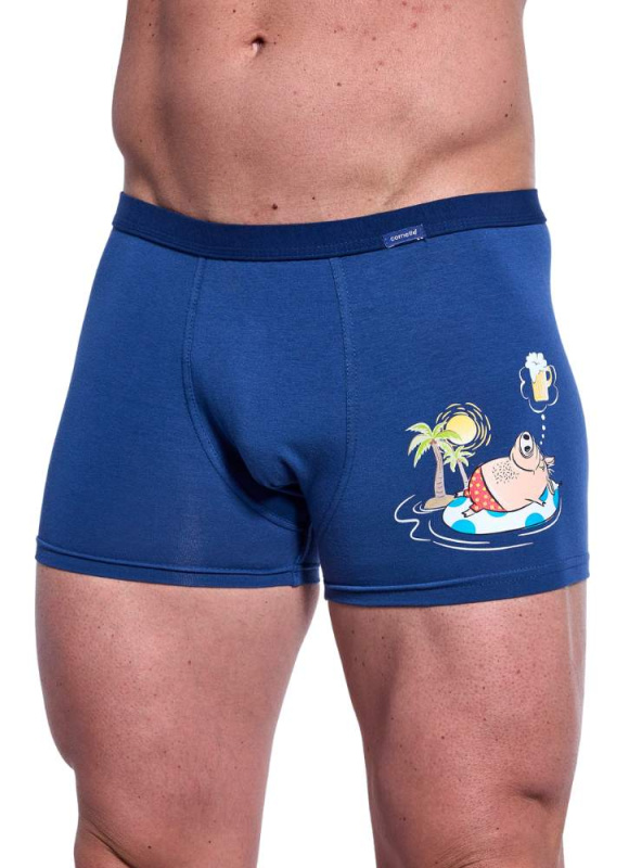 Boxerky Cornette Tattoo 280/244 "Piglet" Barva: Modrá, Velikost: XL
