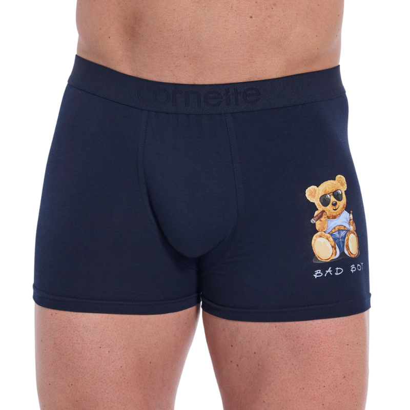 Boxerky Cornette Tattoo 280/246 "Bad Boy" Barva: Modrá - tmavě, Velikost: M