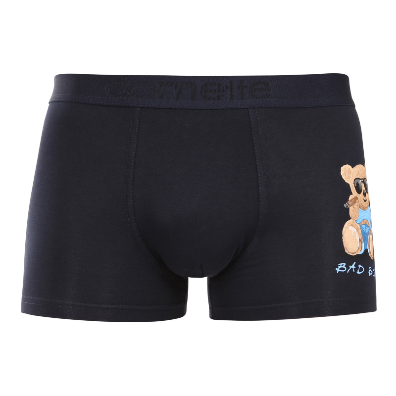 Boxerky Cornette Tattoo 280/246 "Bad Boy" Barva: Modrá - tmavě, Velikost: 2XL