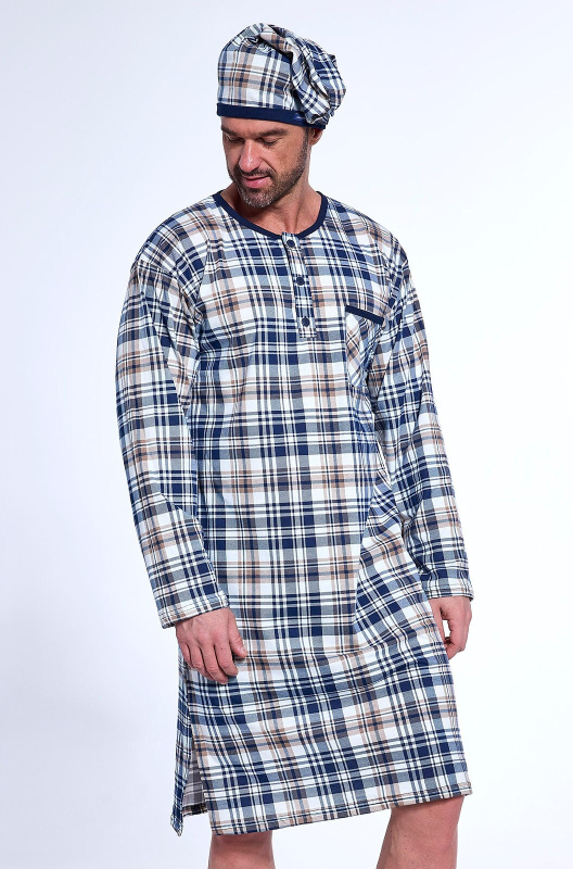 Pánská košile Cornette 110/30 long/r 3XL-5XL tmavě modrá 5XL