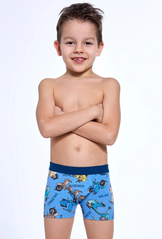 Dětské boxerky Cornette Boy 701/148 Scooter 98-128 modrá 86-92