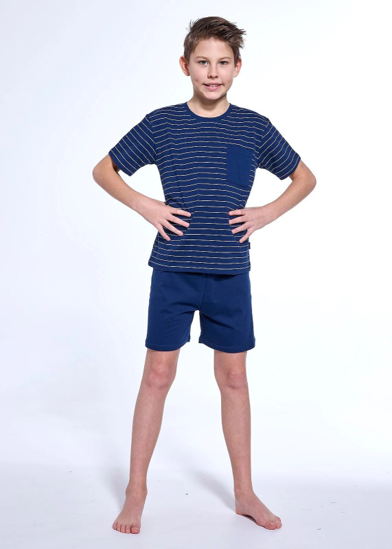 Pyžamo Cornette Young Boy 218/118 Lagoon kr/r 134-164 tmavě modrá 134-140