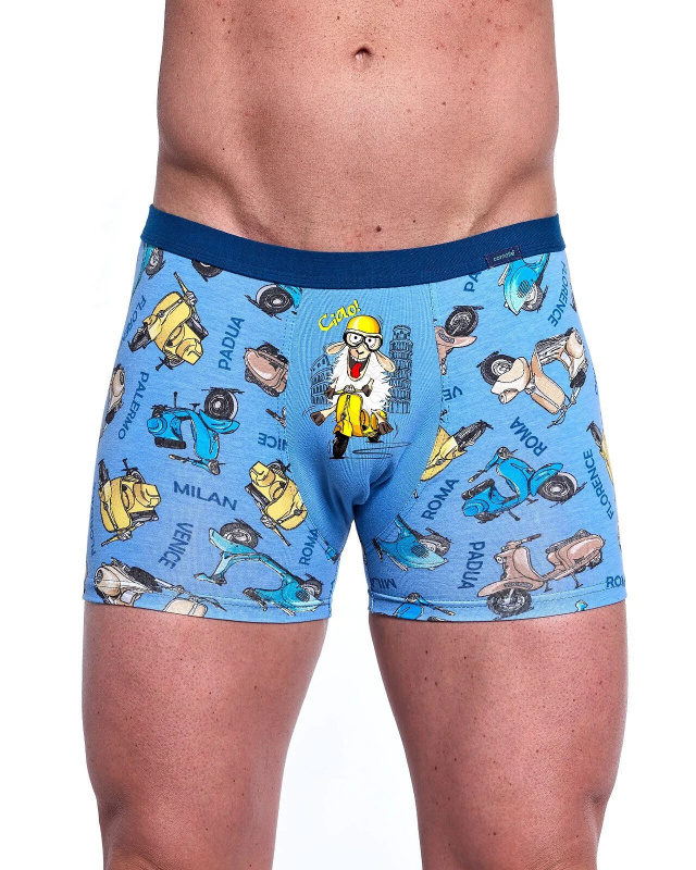 Boxerky Cornette Tattoo 280/243 Ciao Barva: Modrá, Velikost: XL