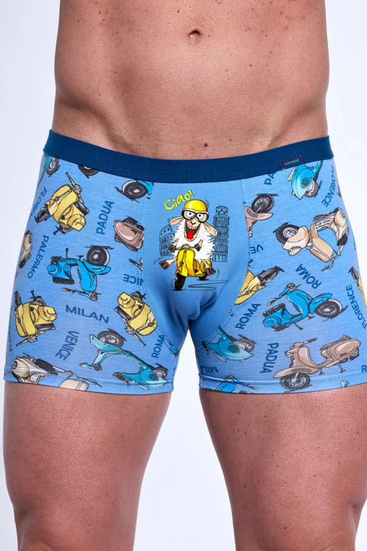 Boxerky Cornette Tattoo 280/243 Ciao Barva: Modrá, Velikost: 2XL