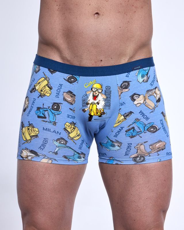 Boxerky Cornette Tattoo 280/243 Ciao Barva: Modrá, Velikost: 2XL
