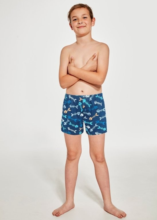 Chlapecké trenýrky Cornette 715/02 "Fishbone 2" Young Barva: Modrá - tmavě, Velikost: 146-152