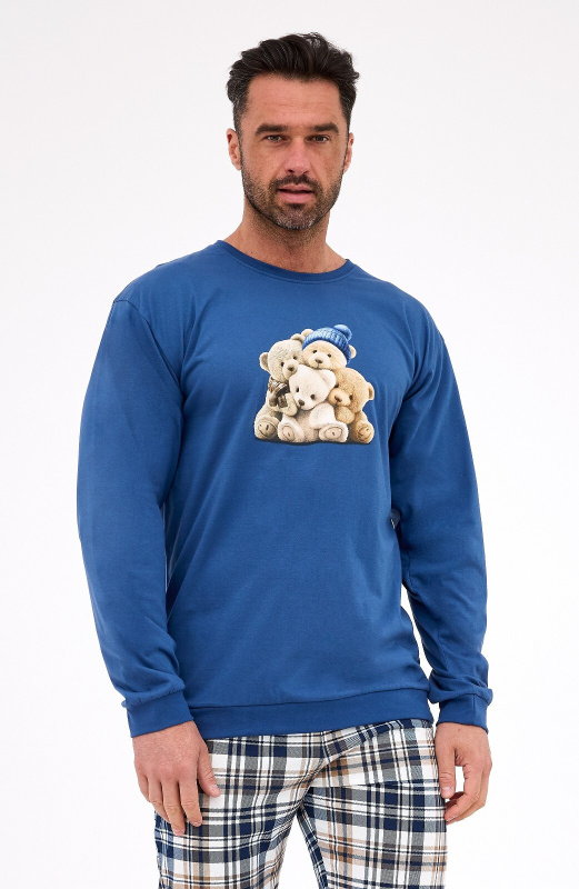 Pyžamo Cornette 115/292 Bears l/r S-2XL pánské džínovina S