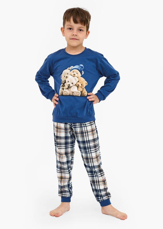 Pyžamo Cornette Kids 593/174 Bears l/r 86-128 džínovina 98-104