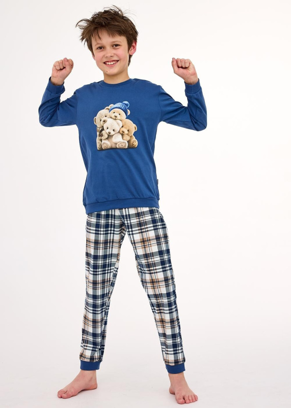 Cornette Young Boy 966/174 Medvědí pyžamo délka/r 134-164 džínovina 134-140