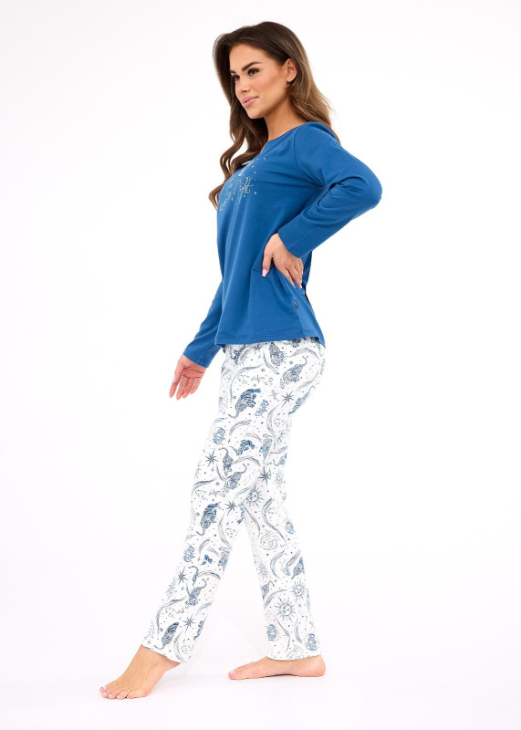 Pyžamo Cornette 655/442 Day&Night long/r S-2XL džínovina XXL