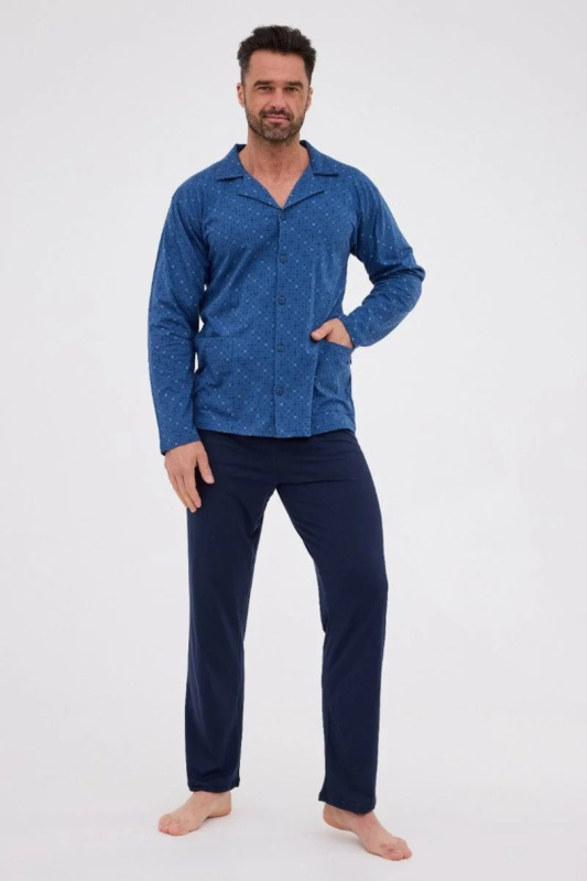 PÁNSKÉ PYŽAMO DR 114 BIG J/25 džínovina 5XL