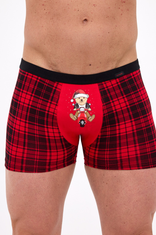 VÁNOČNÍ BOXERKY 007 Z/25 červená XXL