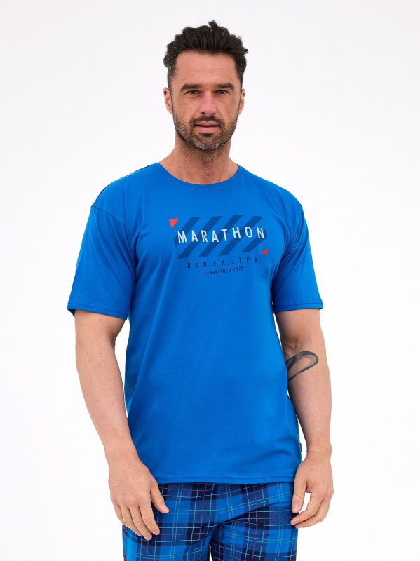 Pyžamo Cornette 134/303 Marathon 3 cr/r 3XL-5XL pánské kobalt 5XL