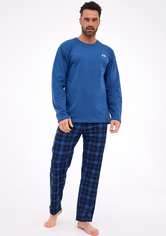 Pyžamo Cornette 124/306 long/r Denali 2 S-2XL pánské džínovina S