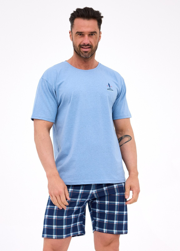 Pyžamo Cornette 326/309 Sequoia 2 kr/r S-2XL modrá XXL