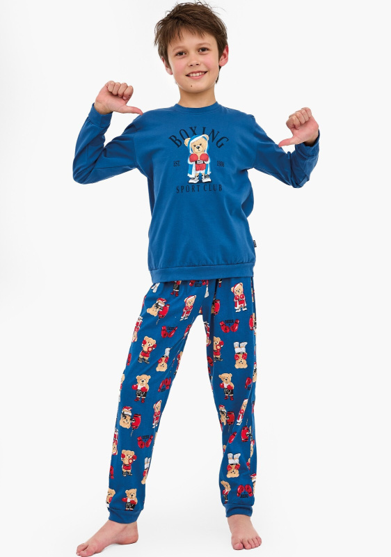 Pyžamo Cornette Young Boy 966/178 Délka boxerek/r 134-164 džínovina 146-152