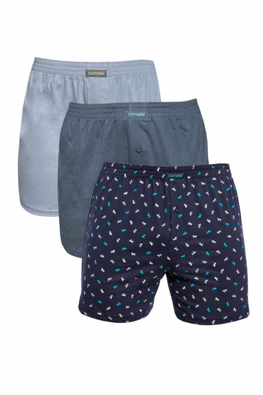 Trenýrky Cornette classic 945/07 3 pack Barva: Šedá, Velikost: L