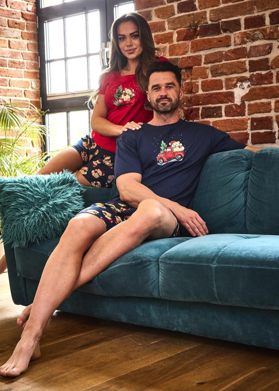 Pyžamo Cornette 326/291 Teddy 4 cr/r Christmas S-2XL pánské tmavě modrá XXL