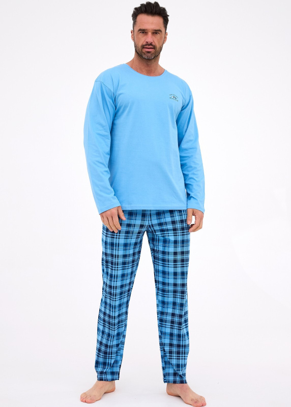 Pyžamo Cornette 124/310 long/r Ready S-2XL pánské modrá S