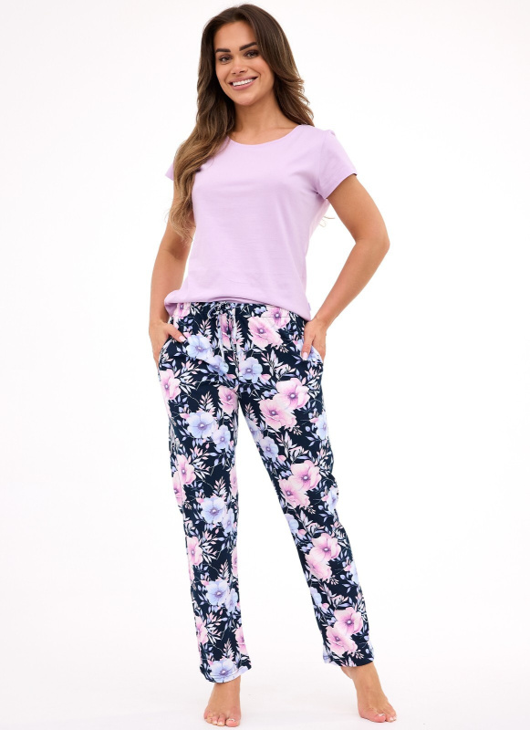 Cornette 690/48 3XL-5XL dámské pyžamové kalhoty tmavě modrá 3xl