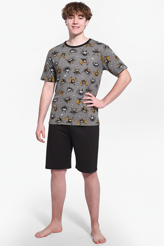 Pyžamo Cornette F&Y 133/53 Bat kr/r 164-188 šedá 182/L