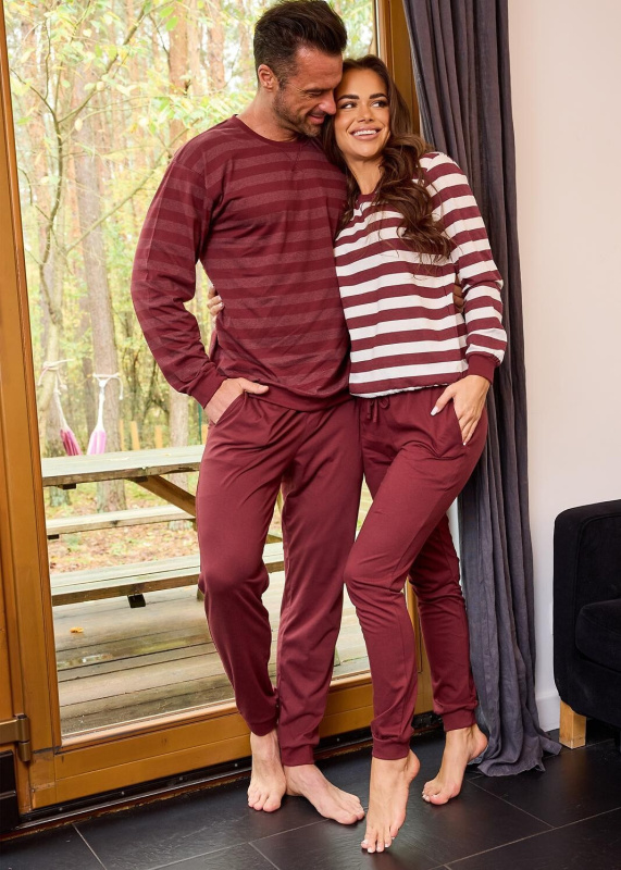 Pyžamo Cornette 117/320 Loose 16 M-2XL pánské kaštanové XXL