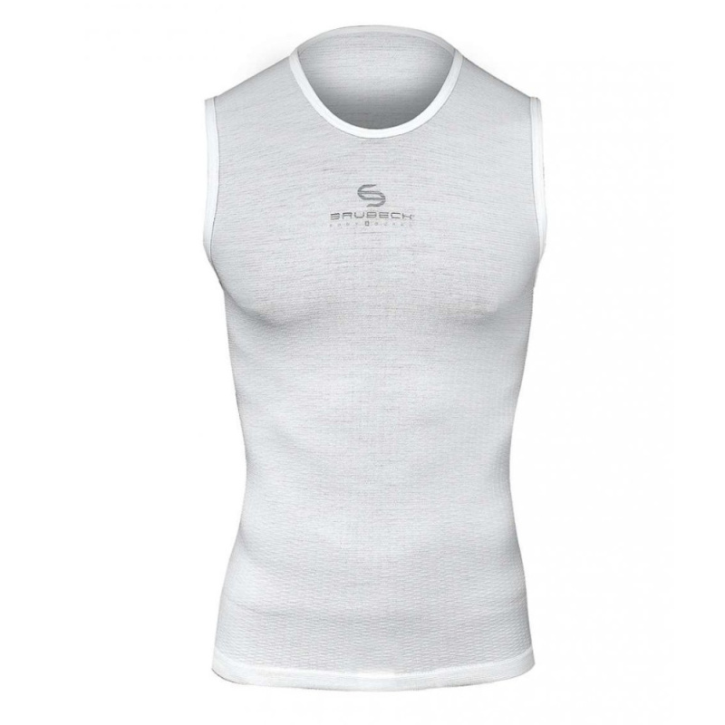 Unisex tílko Brubeck Multifunctional Base Layer 3D White S