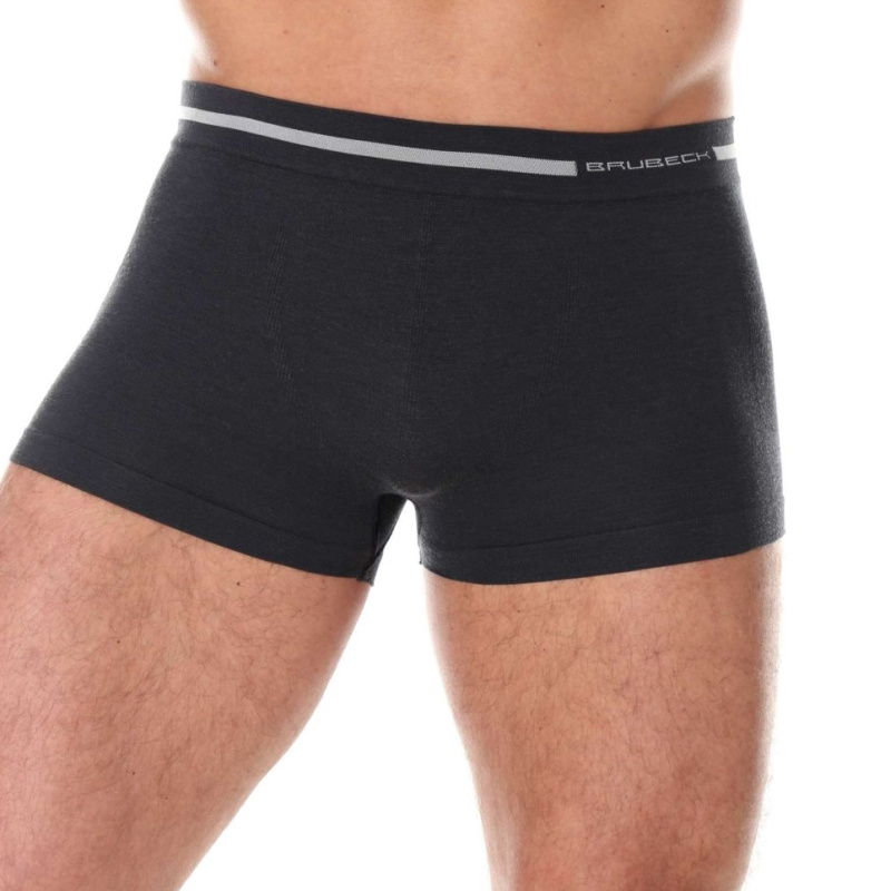 Pánské boxerky Brubeck Wool Comfort Graphite L