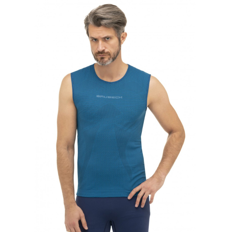 Pánské tílko Brubeck 3D Run PRO Blue XXL