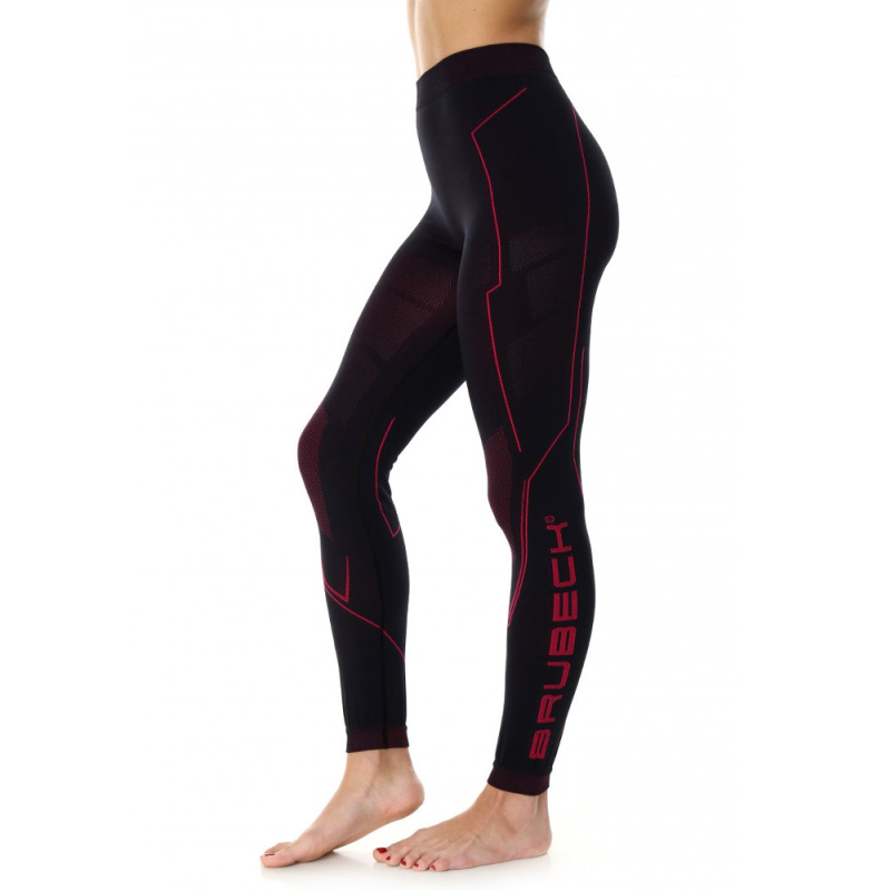 Dámské termo kalhoty na motorku Brubeck Cooler LE12470 Black/Amaranth M