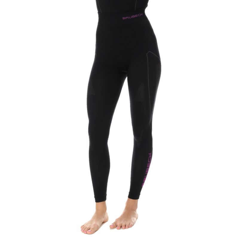 Dámské termo kalhoty Brubeck Thermo Black/Pink XL
