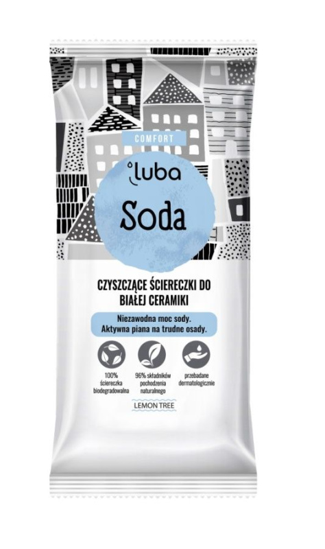 LUBA čistící ubrousky se sodou - koupelna, 24 ks