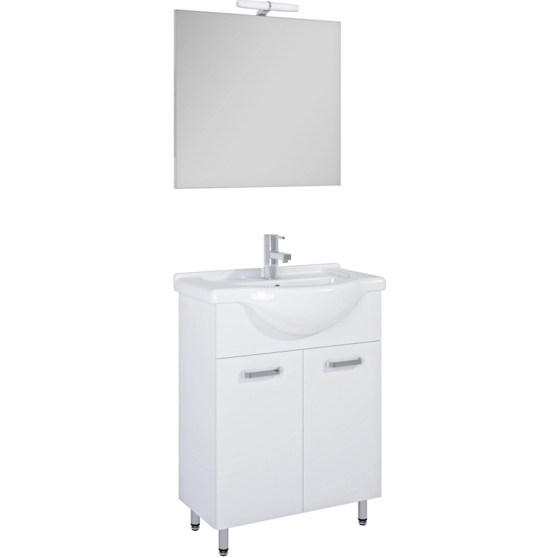 Maximus Sada koupelnového nábytku Eve - skříňka, umyvadlo, zrcadlo s LED, 60 cm