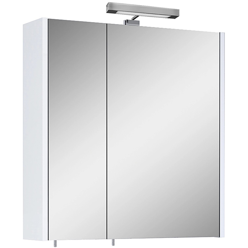 Maximus Zrcadlová skříňka Cheese s LED osvětlením, 2 dvířka, bílá, 60 cm