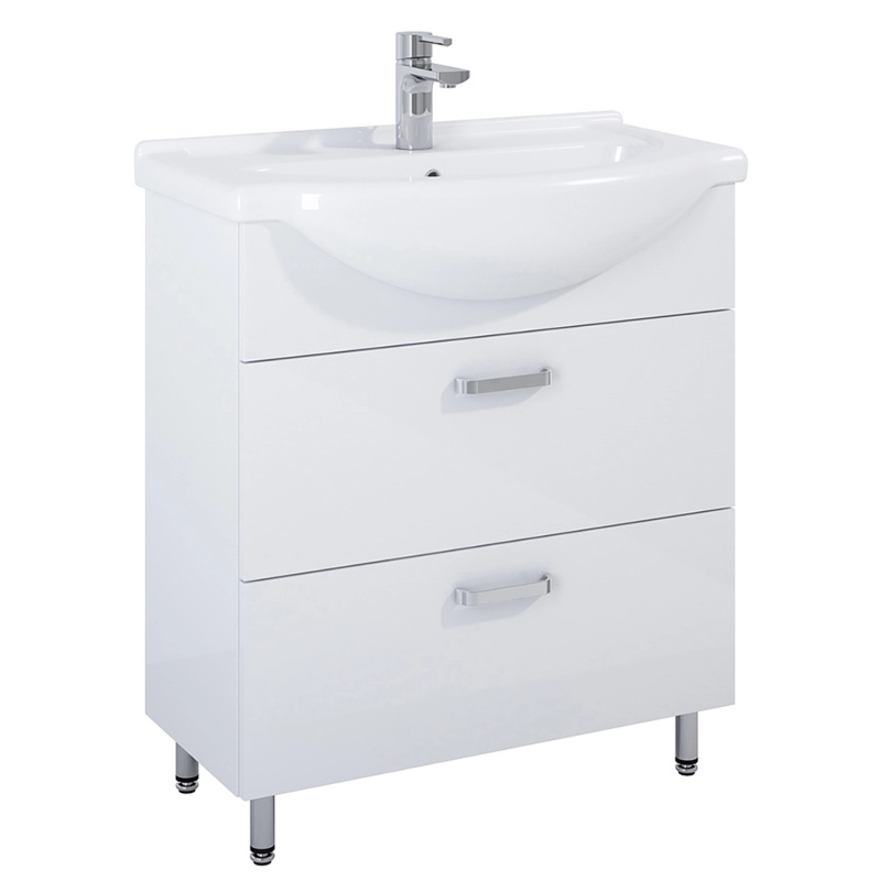 Maximus Skříňka pod umyvadlo Eve, 2 zásuvky, lesklá bílá, 70 cm