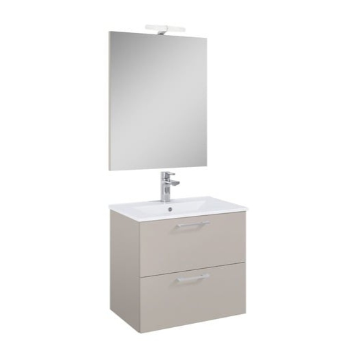 Koupelnová sestava s umyvadlem Ceramia Lea 61,5x55x41,7 cm kašmír LEASET60C
