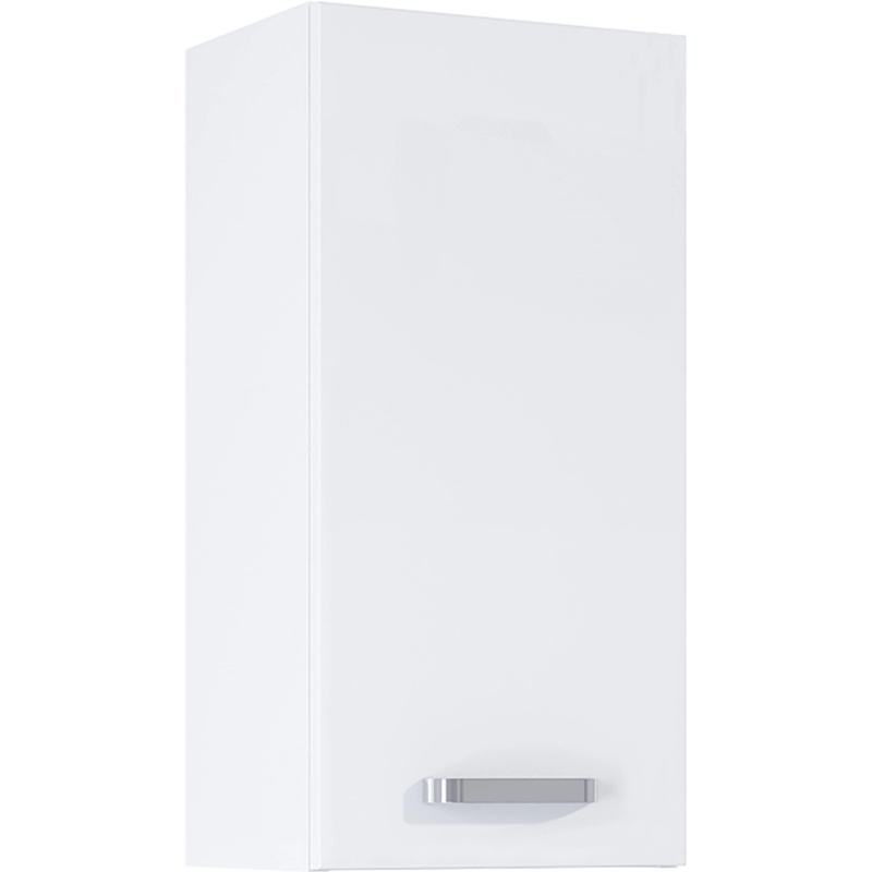 Maximus Závěsná koupelnová skříňka Eve, 1 dvířka, lesklá bílá, 30 cm