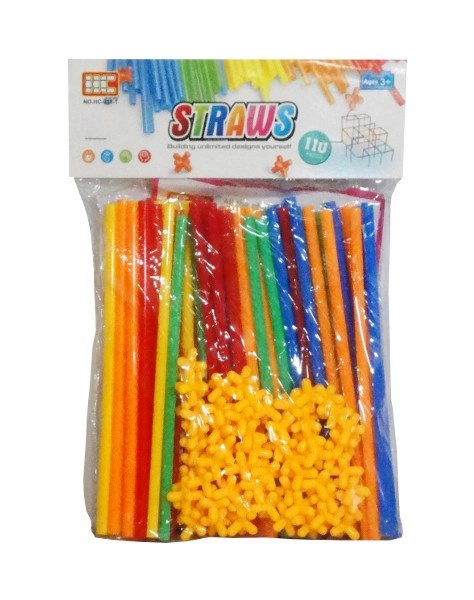 Konstrukční brčka s konektory 110 ks