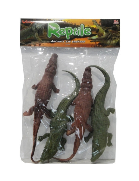 Sada 4 barevných pískacích aligátorů