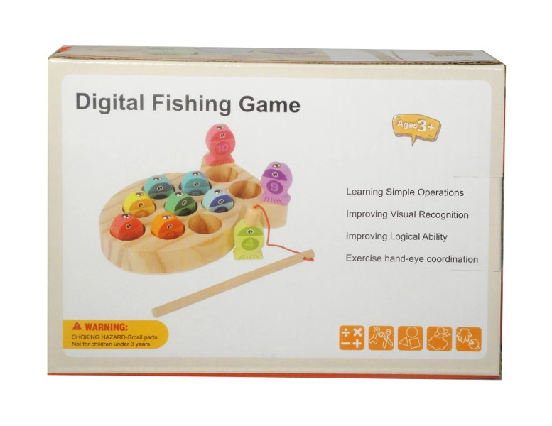 Dřevěná hra rybičky s magnetickou udicí