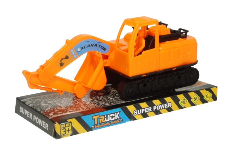 Stavební stroj – pásový bagr pro děti