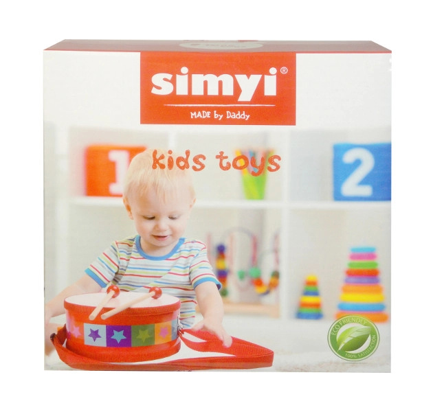 Dětský bubínek s paličkami a popruhem