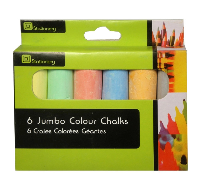 Barevné křídy na kreslení, sada 6 ks