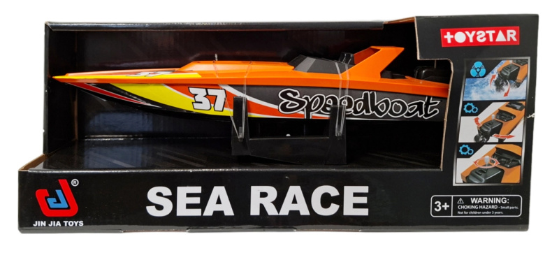 Natahovací závodní motorový člun – oranžový