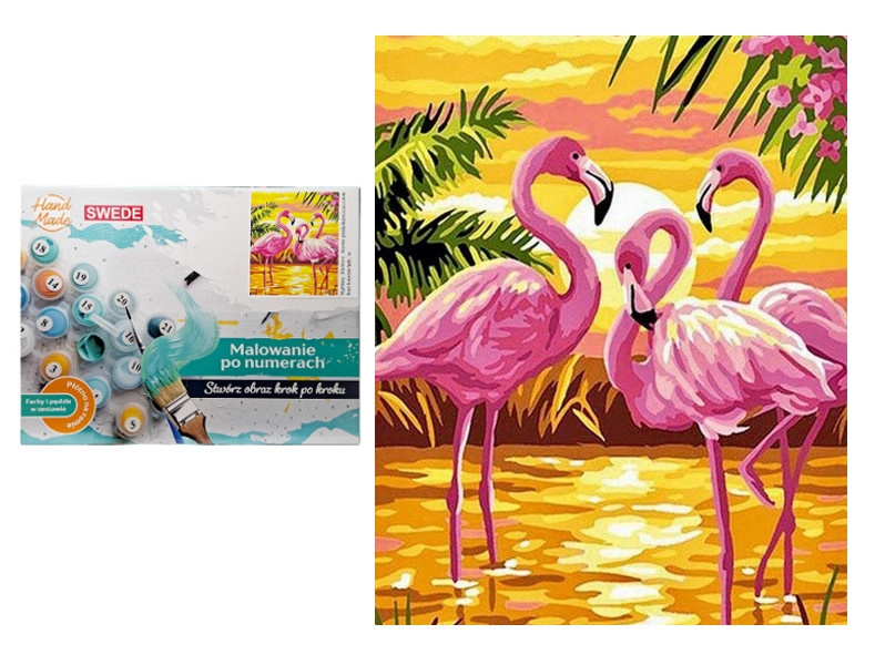 Malování podle čísel Flamingi