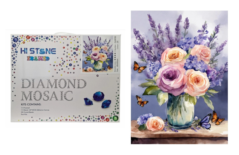 Diamantová mozaika Květiny ve váze