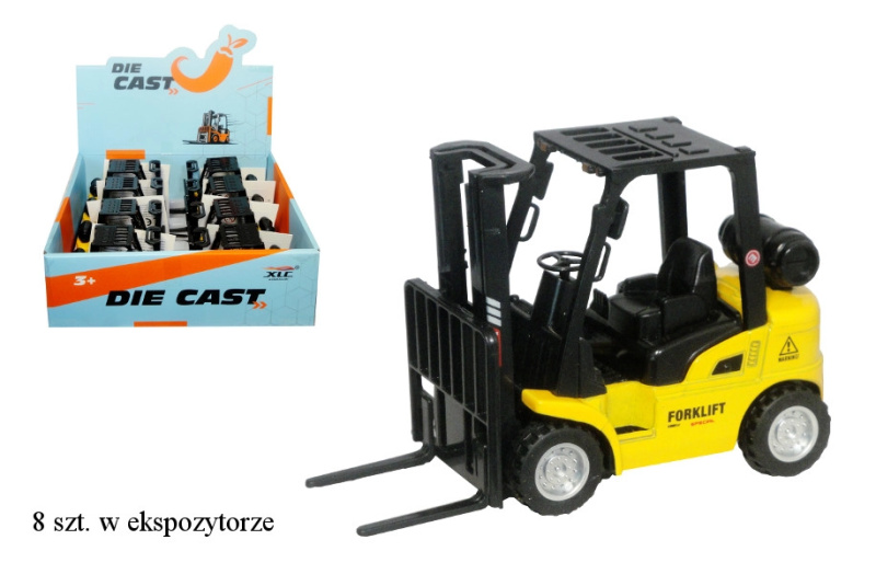 Pojízdný vysokozdvižný vozík – plastovo-kovový model s pull-back pohonem