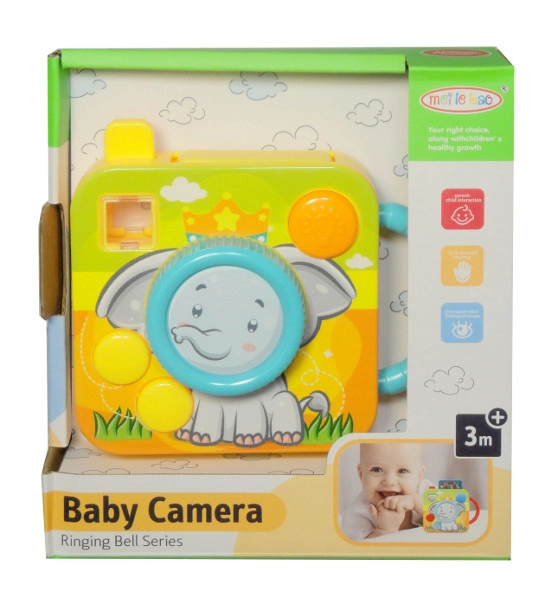 Hračka pro miminko – fotoaparát se sloníkem