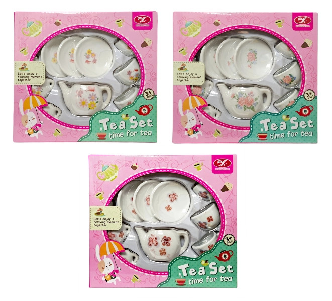 Porcelánová čajová souprava pro děti s květinami nebo motýly